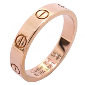 Cartier Mini Love Ring, 18KPG Pink Gold, #51, Women's