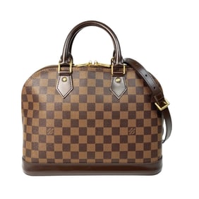 Louis Vuitton Women's Damier Ebene Alma Bag with Strap (CT3103) - 2-Way Shoulder Bag, Handbag,