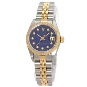 Rolex 69173G Datejust 10P Diamond Lapis Lazuli Manufacturer Complete Watch Stainless Steel/SSxK18YG