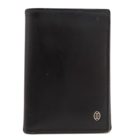CARTIER 3-fold billfold bi-fold wallet leather ladies