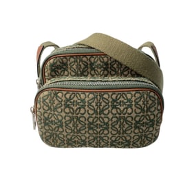 LOEWE Women's Anagram Camera Bag Mini Green Shoulder 272211 Crossbody
