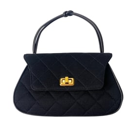 CHANEL Women's Turnlock Jersey Cotton Handbag