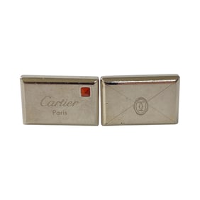 Cartier Men's Cufflinks Letter Envelope 925 Silver