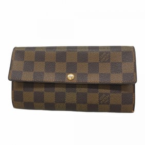 Louis Vuitton Damier Portefeuille Sarah Long Wallet N61734 Ebene Women's