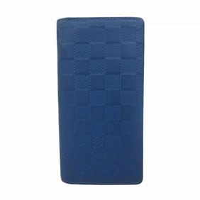 Louis Vuitton Damier Infini Portefeuille Brazza N63205 Neptune Men's Long Wallet