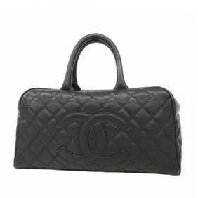 Chanel Matelasse Caviar Leather Handbag, Black, Women's