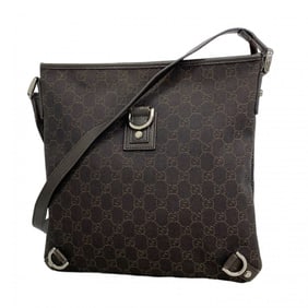 Gucci Abby Shoulder Bag 268642 Denim Brown Women's