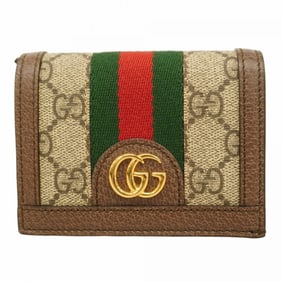 Gucci Ophidia wallet 523155 beige brown women's