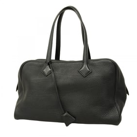 Hermes Hermès Victoria 35 Togo Black Handbag for Women, K Stamp