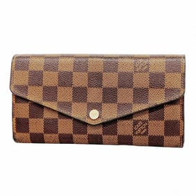 Louis Vuitton Damier Portefeuille Sarah Long Wallet N63209 Ebene Women's