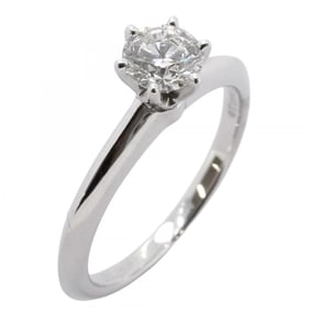 Tiffany Solitaire Ring, 1PD, Pt950 Platinum, 0.39ct Diamond, Size 7.5, Women's