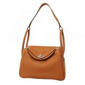 Hermes Hermès Lindy 26 Handbag, Taurillon Clemence Leather, Gold, Double Stamp, 2-Way Bag, Women's