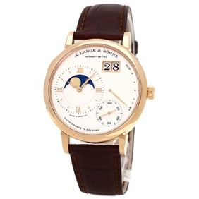 A. Lange & Söhne 139.032 LSLS1394AA Grand 1 Moon Phase Wristwatch K18 Pink Gold Leather Men's LANGE