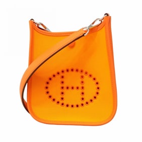 Hermes Hermès Neo Evelyn TPM Toile Officier Swift Jaune d'Or Shoulder Bag with Double Stamp,