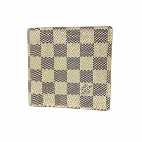 Louis Vuitton Damier Azur Portefeuille Marco Wallet N60018 White Women's P1395556