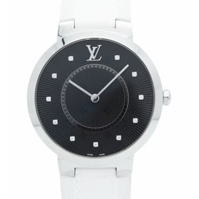 Louis Vuitton Tambour QA145 Men's Black Dial Watch