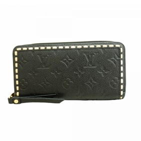 Louis Vuitton Monogram Empreinte Zippy Wallet M64805 Noir Women's Long
