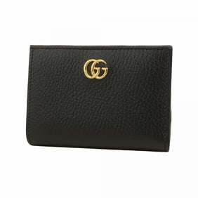 Gucci GG Marmont Wallet, Japan Exclusive, 772738, Leather, Black, Champagne, Women's