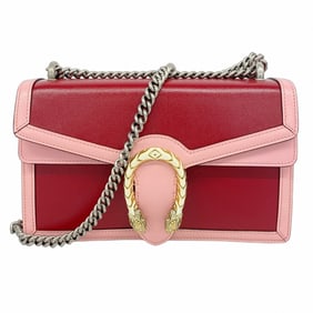 Gucci Dionysus Shoulder Bag 400249 Leather Red Pink Women's P1400493