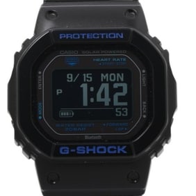 CASIO GSHOCK GSQUAD DW H5600 1A2JR Men's Watch, Black Resin and Stainless Steel, Digital Quartz