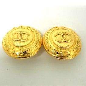 CHANEL Coco Mark Clip-on Earrings - Gold Metal for Women