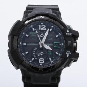 CASIO G-SHOCK MASTER OF G GRAVITYMASTER GW-A1100-1A3JF Wristwatch, Black Resin/Stainless Steel,
