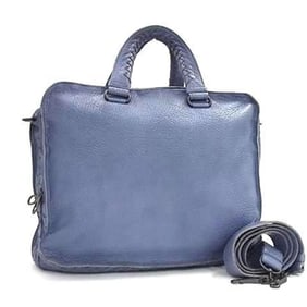 BOTTEGA VENETA Intrecciato Handbag - Blue Leather Men's Shoulder Bag