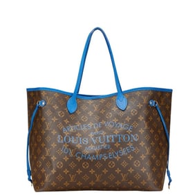 Louis Vuitton Monogram M40875 Women's Tote Bag Blue,Brown,Monogram