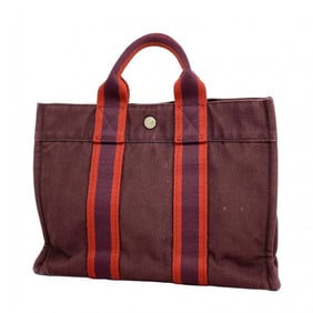 Hermes Fouleaux PM Canvas Brown Handbag for Women