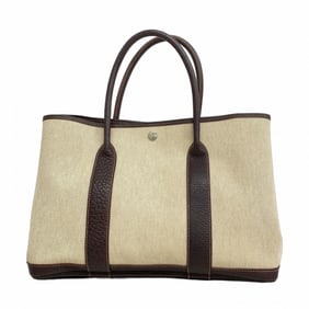 Hermes Hermès Garden PM Tote Bag in Toile Ash Brown (G Stamp) for Women
