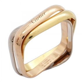 Cartier Trinity Cushion Ring in 18K Yellow Gold, White and Pink #64 for Women