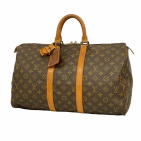 Louis Vuitton Monogram Keepall 45 Boston Bag M41428 Brown Men's and Women's