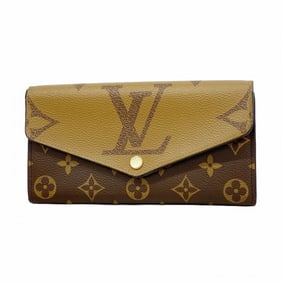 Louis Vuitton Monogram Giant Reverse Long Wallet, Portefeuille Sarah M80726, Brown, Women's