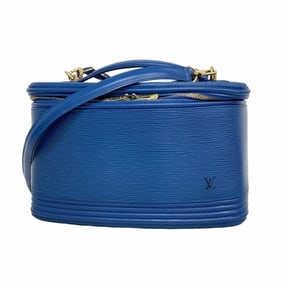 Louis Vuitton Epi Nice Vanity Bag M48015 Toledo Blue 2-Way for Women