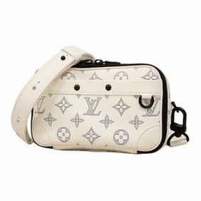 Louis Vuitton Monogram Shadow Alpha Wearable Wallet Shoulder Bag M83383 White Men's P1393791