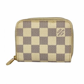 Louis Vuitton Damier Azur Zippy Coin Purse N63069 White Women's