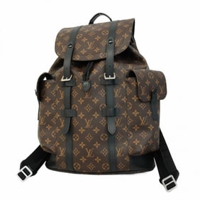 Louis Vuitton Monogram Macassar Christopher MM Backpack M43735 Brown Men's