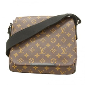 Louis Vuitton Monogram Macassar District PM Shoulder Bag M40935 Brown Men's