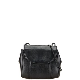 Saint Laurent Lizard Embossed Shoulder Bag in Black Leather for Women