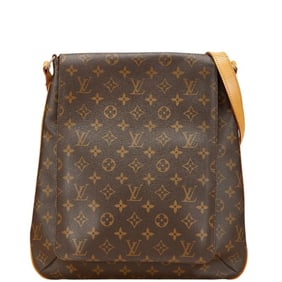 Louis Vuitton Monogram Musette Shoulder Bag M51256 Brown Leather Women's LOUIS VUITTON