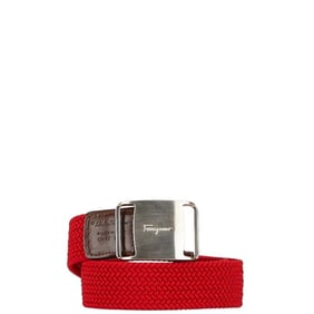 Salvatore Ferragamo Belt CA-67 8712 Red Canvas Men's