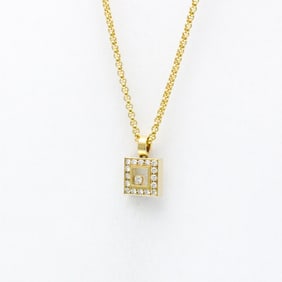 Chopard Happy Diamonds Square Necklace 79/2896 Yellow Gold (18K) Diamond Men,Women Fashion Pendant