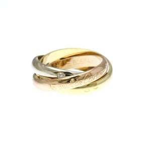Cartier Trinity Ring 3P Diamond Yellow Gold (18K),Pink Gold (18K),White Gold (18K) Fashion Diamond