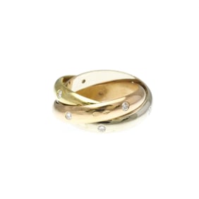 Cartier Trinity Ring 15P Diamond Yellow Gold (18K),Pink Gold (18K),White Gold (18K) Fashion Diamond