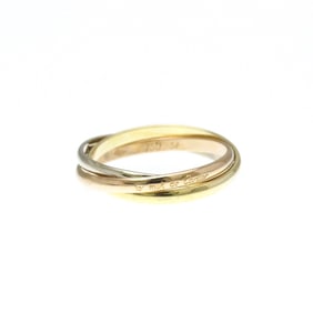 Cartier Trinity Yellow Gold (18K),Pink Gold (18K),White Gold (18K) Fashion No Stone Band Ring Gold