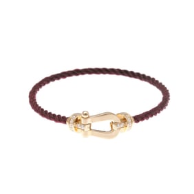 Fred Force 10 Medium Half Diamond Pink Gold (18K) Diamond Charm Bracelet Pink Gold