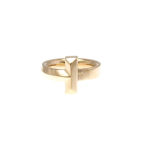 Tiffany T-One Ring Pink Gold (18K) Fashion No Stone Band Ring Pink Gold