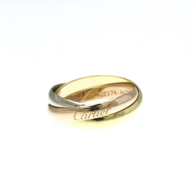 Cartier Trinity Yellow Gold (18K),Pink Gold (18K),White Gold (18K) Fashion No Stone Band Ring Gold