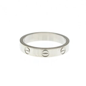 Cartier Mini Love Ring White Gold (18K) Fashion No Stone Band Ring Silver