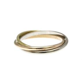 Cartier Trinity Yellow Gold (18K),Pink Gold (18K),White Gold (18K) Fashion No Stone Band Ring Gold